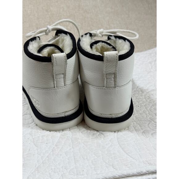 UGG Men 11 White Neumel Leather Wool Blend Lined Lace Up Chukka Boot Casual Wear main image 7